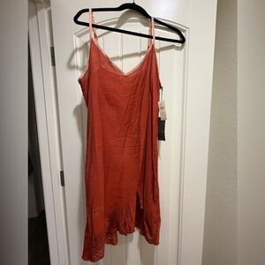 LACAUSA Terracotta Slip Dress